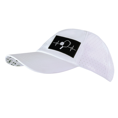 Pickleball - 6 Panel - Unstructured - Relaxed Fit - White - Laser Mesh (Unisex)