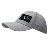 Pickleball - 6 Panel - Shallow Fit - Pony Tail - Gray - Laser Mesh (Unisex)