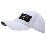 Pickleball - 6 Panel - Shallow Fit - Pony Tail - White - Laser Mesh (Unisex)