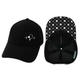 Pickleball - 6 Panel - Shallow Fit - Pony Tail - Black (Unisex)