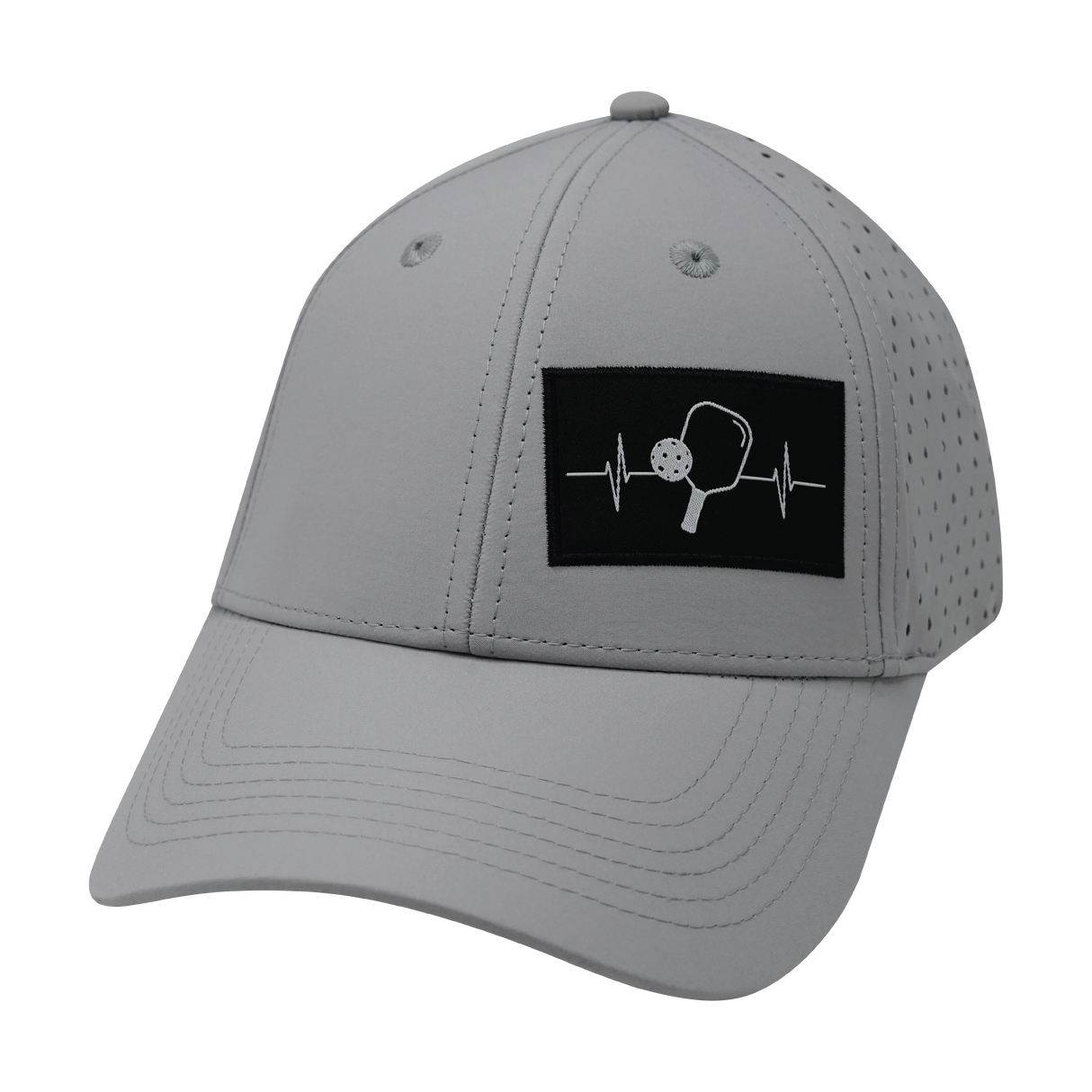 Pickleball - 6 Panel - Shallow Fit - Pony Tail - Gray (Unisex)