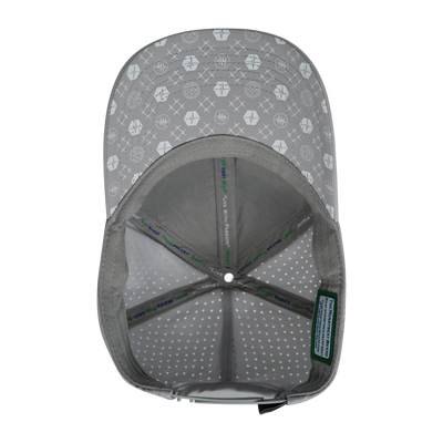 Pickleball - 6 Panel - Shallow Fit - Pony Tail - Gray - Laser Mesh (Unisex)