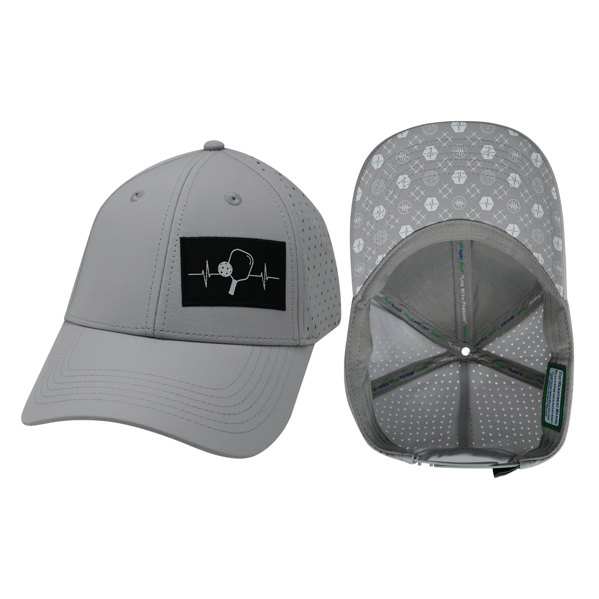 Pickleball - 6 Panel - Shallow Fit - Pony Tail - Gray (Unisex)