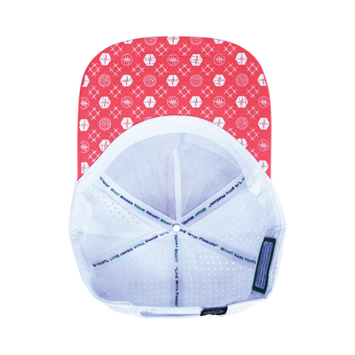 Pickleball - 5 Panel - Structured - Neon Peach / White - Laser Mesh (Unisex)