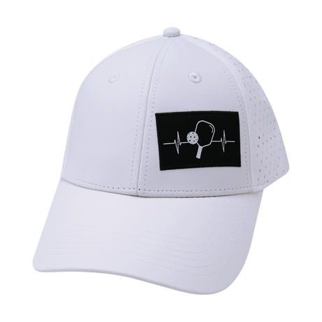 Pickleball - 6 Panel - Shallow Fit - Pony Tail - White (Unisex)