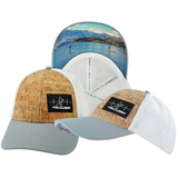 Paddle Board - 6 Panel - Shallow Fit - Pony Tail - Cork - Gray / White - Laser Mesh (Unisex)