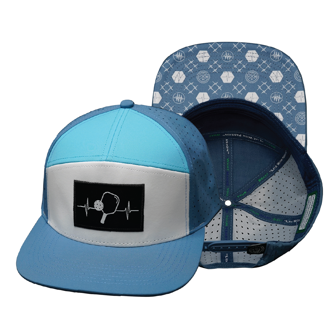 Pickleball - 7 Panel - Light Blue / White / Aqua (Unisex)