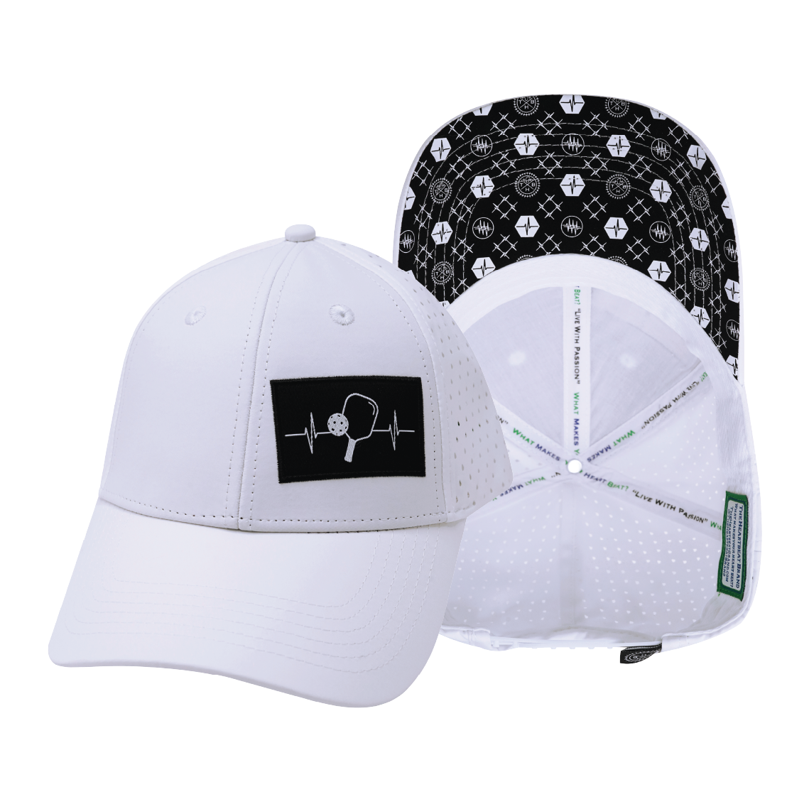 Pickleball - 6 Panel - Shallow Fit - Pony Tail - White (Unisex)