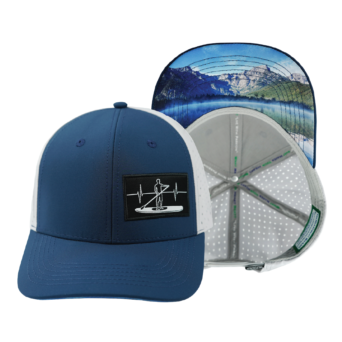 Paddle Board - 6 Panel - Navy / Gray - Laser Mesh (Unisex)