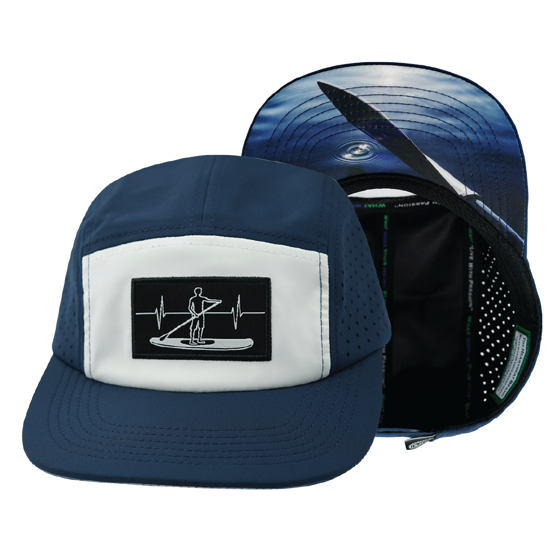 Paddle Board - 5 Panel - Sporty - Unstructured - Navy / White (Unisex)