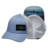 Surf - 6 Panel - Shallow Fit - Light Blue /  White - Trucker Mesh (Unisex)