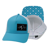Pickleball - 5 Panel - Structured - Neon Blue Green / White