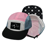 Pickleball - 5 Panel - Sporty - Unstructured - Black / White / Light Blue / Pink (Unisex)