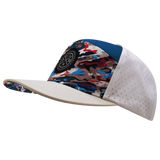 **YOUTH** THB  - 7 Panel - Party Camo - Cream / Blue / White - Laser Mesh (Unisex)