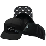 Pickleball - 7 Panel - Black - Laser Mesh (Unisex)