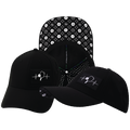 Pickleball - 6 Panel - Shallow Fit - Pony Tail - Black - Laser Mesh (Unisex)