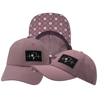 Pickleball - 6 Panel - Shallow Fit - Pony Tail - Dusty Pink - Laser Mesh (Unisex)
