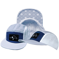 Pickleball - 5 Panel - Sporty - Unstructured - Gray / Navy / White - Laser Mesh (Unisex)
