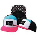 Pickleball - 7 Panel - Neon Pink / White / Neon Blue Green / Black - Laser Mesh (Unisex)