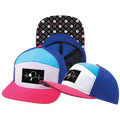 Pickleball - 7 Panel - Neon Pink / White / Neon Blue Green / Blue - Laser Mesh (Unisex)