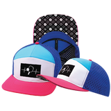 Pickleball - 7 Panel - Neon Pink / White / Neon Blue Green / Blue - Laser Mesh (Unisex)