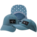 Pickleball - 6 Panel - Shallow Fit - Pony Tail - Light Blue - Laser Mesh (Unisex)