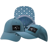 Pickleball - 6 Panel - Shallow Fit - Pony Tail - Light Blue - Laser Mesh (Unisex)