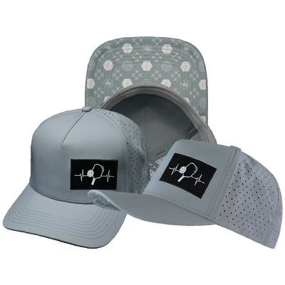 Pickleball - 5 Panel - Structured - Gray - Laser Mesh (Unisex)