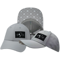 Pickleball - 6 Panel - Shallow Fit - Pony Tail - Gray - Laser Mesh (Unisex)
