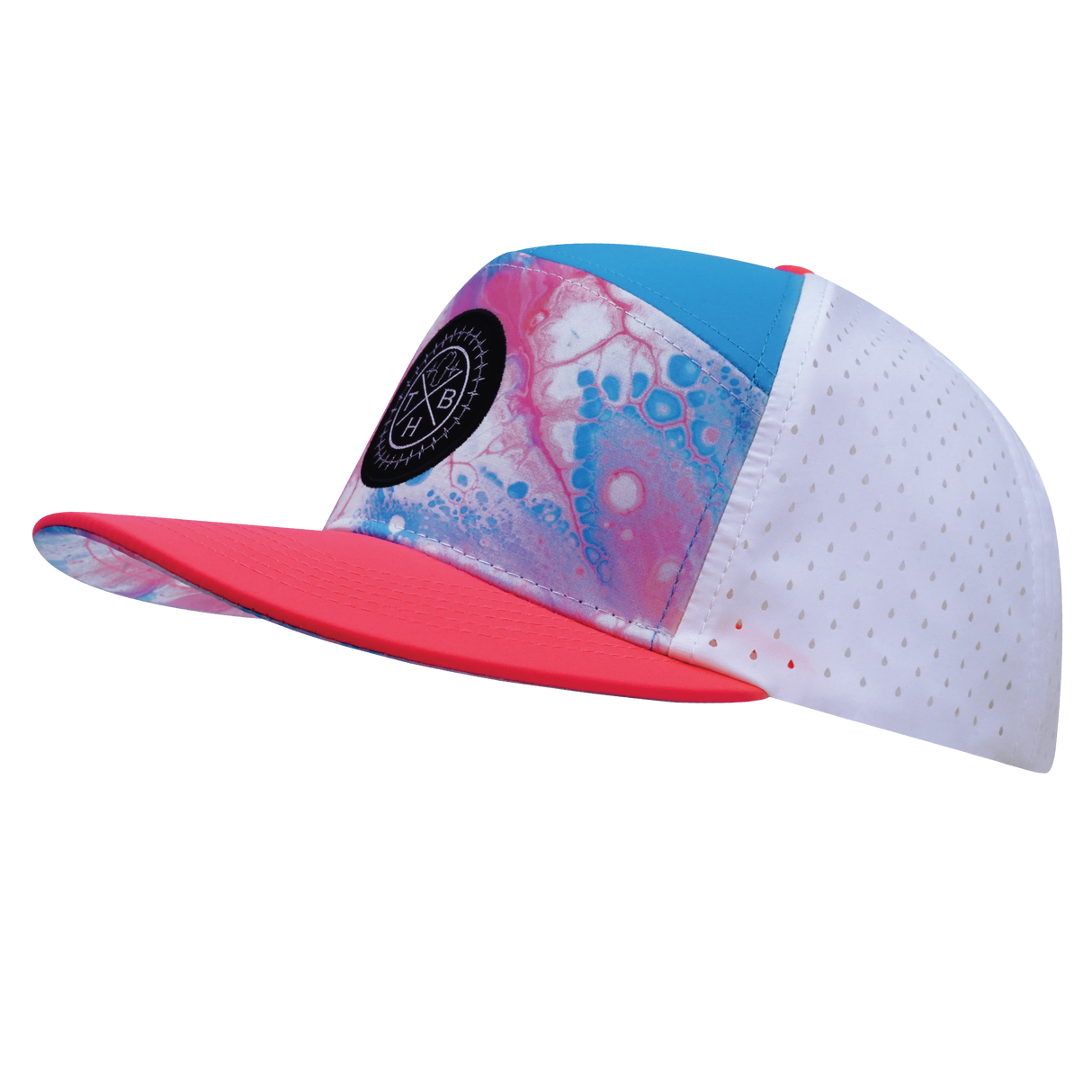 THB - 7 Panel - Pixi Dust - Neon Peach / Neon Blue / White - Laser Mesh (Unisex)