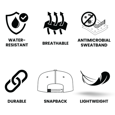 Pickleball - 7 Panel - Black (Unisex)