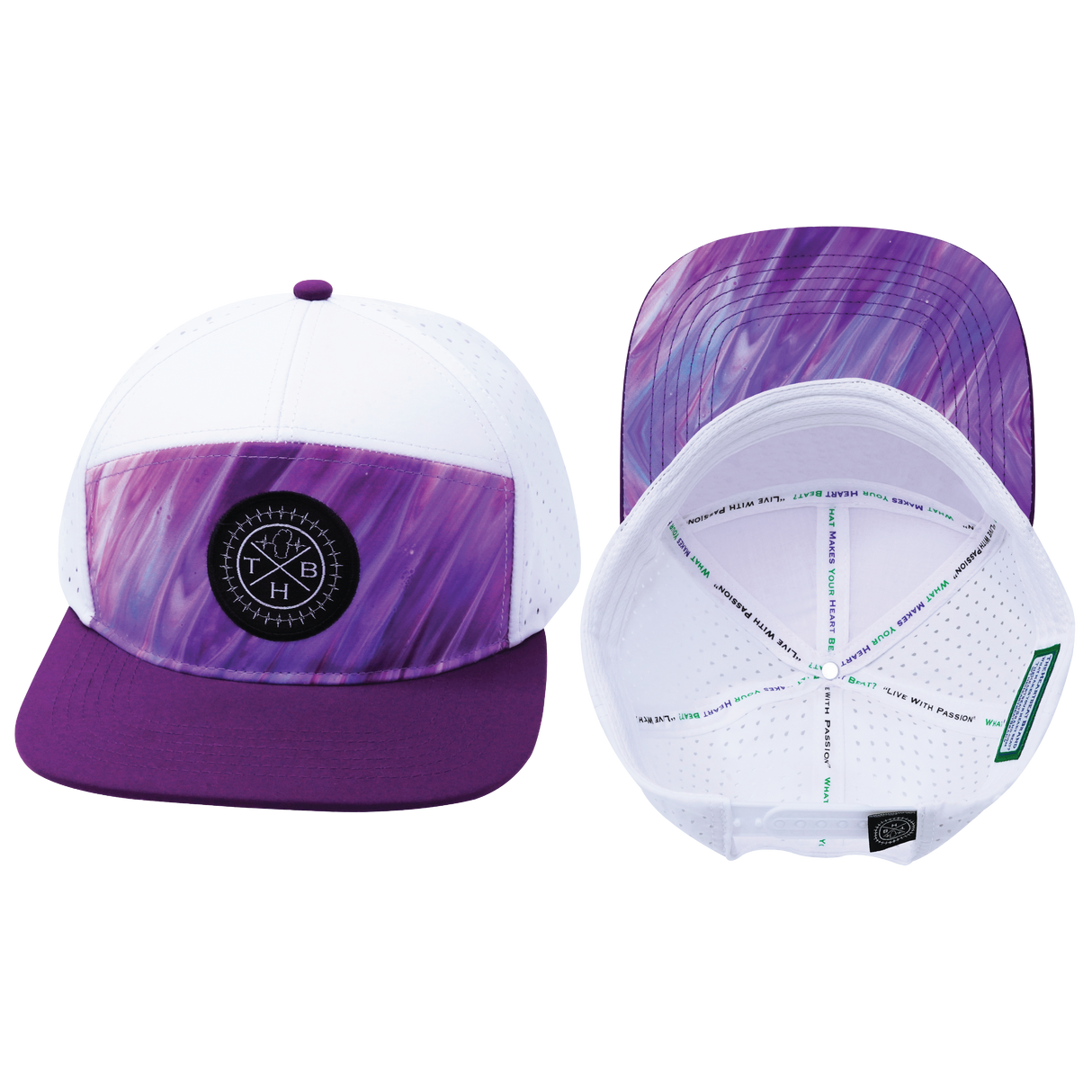 THB - 7 Panel - Purple Glaze - Purple / White (Unisex)