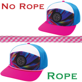 Hat Rope - Neon Pink / White - Pixels (Case Of 10 Ropes) $30-$3ea