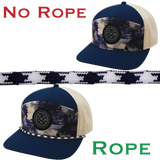 Hat Rope - White / Navy - Aztec (Case Of 10 Ropes) $30-$3ea