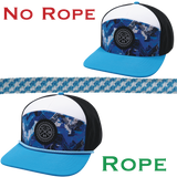 Hat Rope - Neon Blue / White - Pixels (Case Of 10 Ropes) $30-$3ea