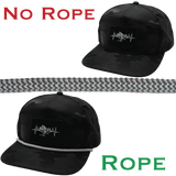 Hat Rope - Charcoal / White - Waves (Case Of 10 Ropes) $30-$3ea