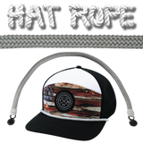 Hat Rope - Gray / White - Waves (Case Of 10 Ropes) $30-$3ea