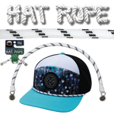 Hat Rope - White / Black - Dash (Case Of 10 Ropes) $30-$3ea