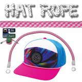 Hat Rope - Neon Pink / White - Pixels (Case Of 10 Ropes) $30-$3ea