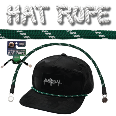 Hat Rope - Green / White - Dash (Case Of 10 Ropes) $30-$3ea