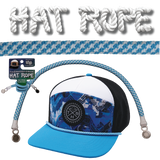 Hat Rope - Neon Blue / White - Pixels (Case Of 10 Ropes) $30-$3ea