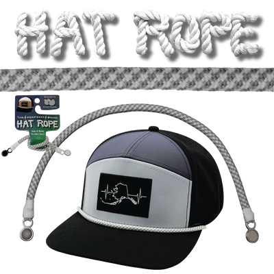 Hat Rope - White / Gray - Pixel (Case Of 10 Ropes) $30-$3ea