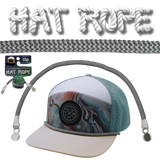 Hat Rope - Charcoal / White - Waves (Case Of 10 Ropes) $30-$3ea
