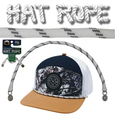 Hat Rope - White / Gray - Dash (Case Of 10 Ropes) $30-$3ea