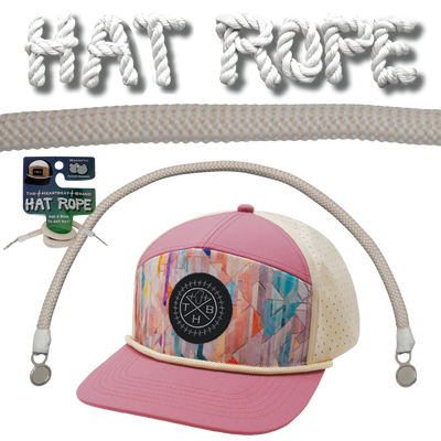 Hat Rope - Cream / White - Waves (Case Of 10 Ropes) $30-$3ea