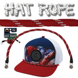 Hat Rope - Red / White - Dash (Case Of 10 Ropes) $30-$3ea