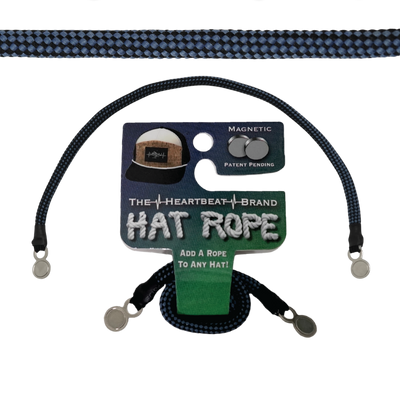Hat Rope - Black / Blue - Checkered (Case Of 10 Ropes) $30-$3ea