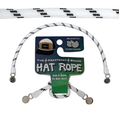 Hat Rope - White / Black - Dash (Case Of 10 Ropes) $30-$3ea
