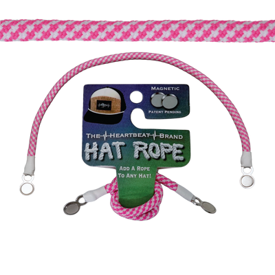Hat Rope - Neon Pink / White - Pixels (Case Of 10 Ropes) $30-$3ea