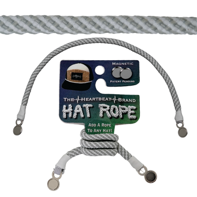 Hat Rope - Gray / White - Spiral (Case Of 10 Ropes) $30-$3ea